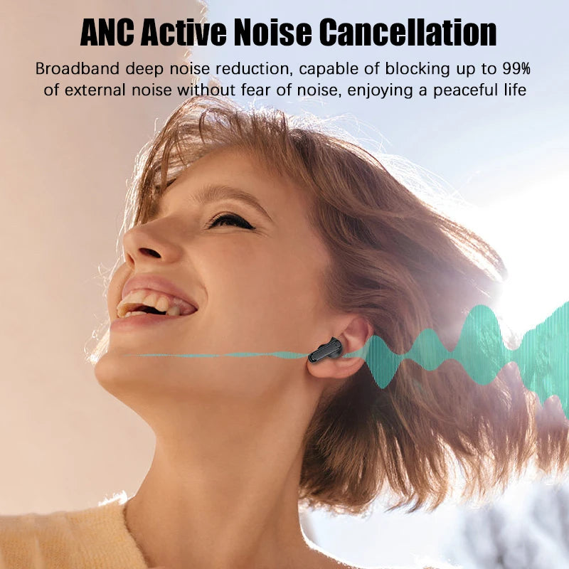 BOSECXT Ultra TOUR PRO6 Smart Touch Multi Functional Large Screen TWS Wireless ANC Noise Cancelling Earbud Enc Heavy Bass Earbud
