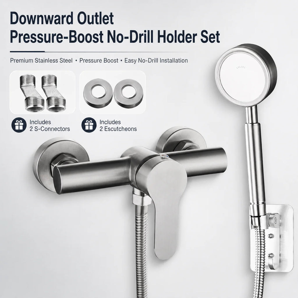 Stainless Steel Concealed Shower Mixer Valve Wall Mount Hot Cold Water Mixing Tap for Bathroom