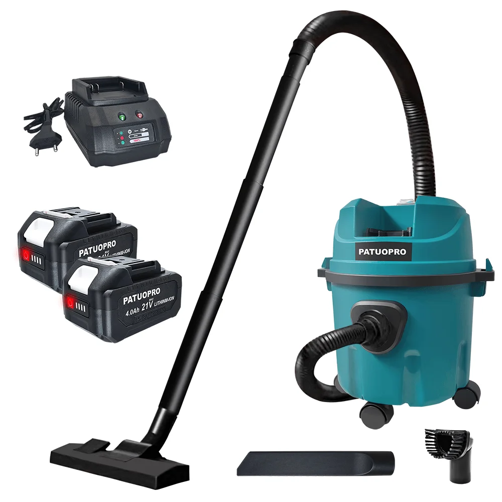 PATUOPRO Cordless Wet/Dry Vacuum Cleaner 10L Multifunction Floor Dust Car Pet Hair Cleaning Power Tool For Makita 18V Battery