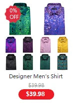 Gold Paisley Bright Shirts Men Autumn Long Sleeve Casual Flower Shirts For Men Designer Fit Dress Shirts BCY-07