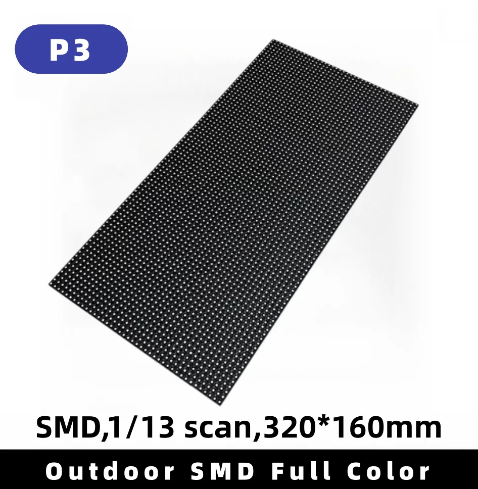 P2 P2.5 P3 P4 Outdoor Waterproof Full Color LED Module, 320x160mm Pixel Matrix for Video Wall & Digital Signage