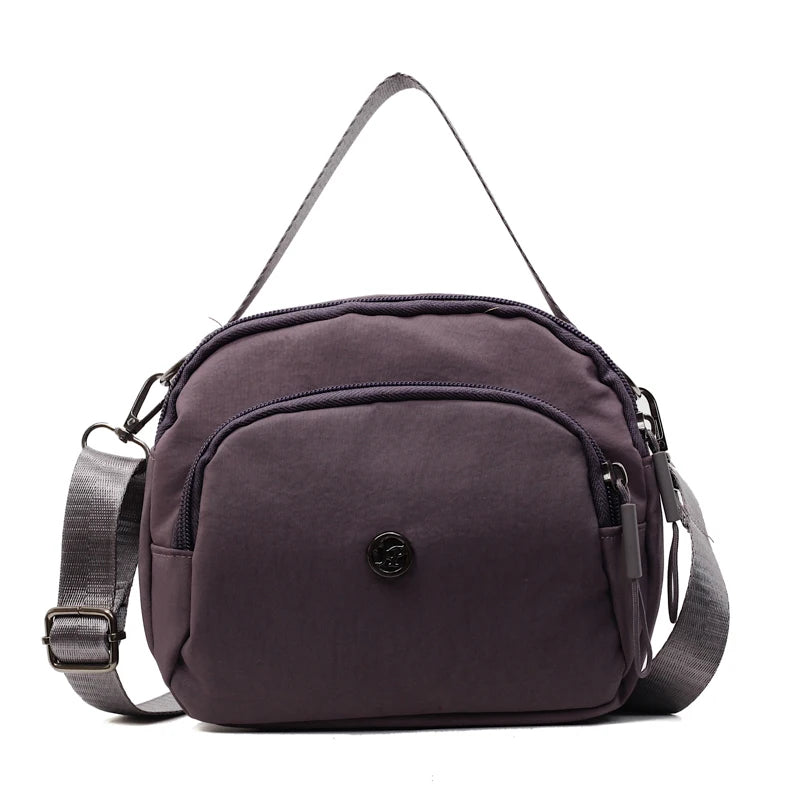 Women's Fashion Canvas Crossbody Bags Multi Pocket Small Shoulder Bag Casual Boho Handbag Lightweight Travel Purse for Daily Use
