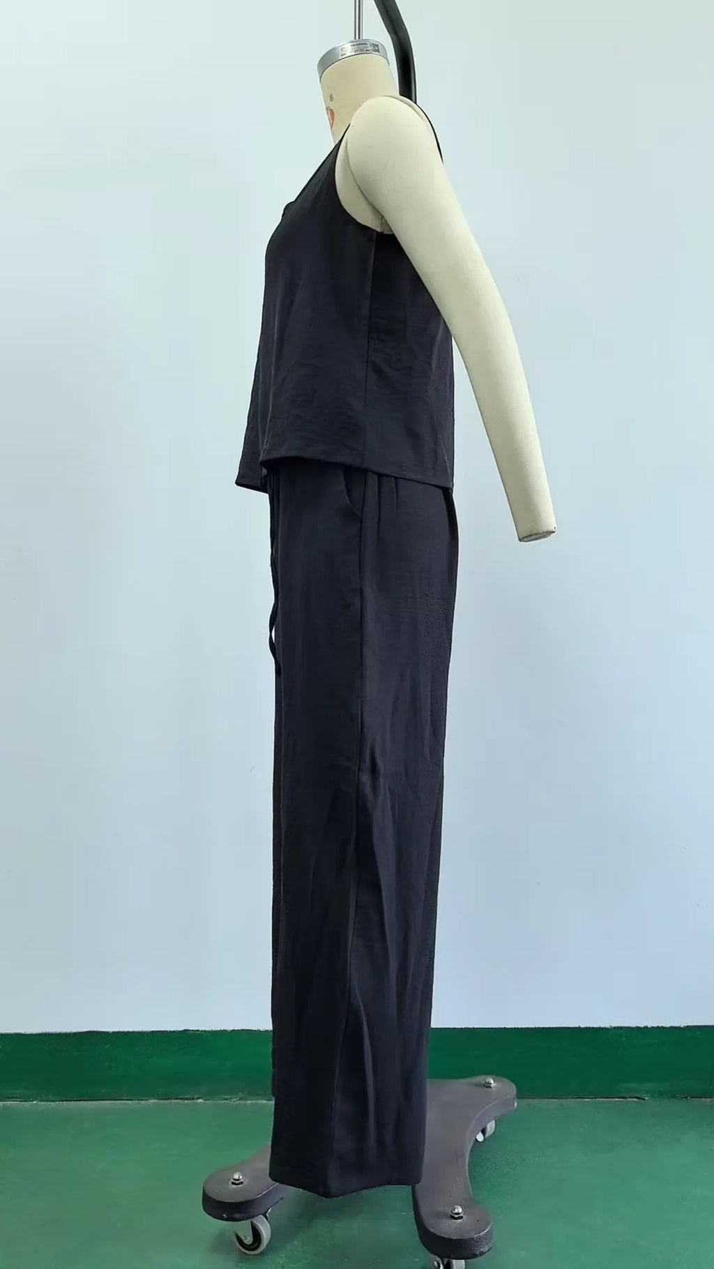 Fashion Single Breasted Vest Women's Trousers 2-piece Set Summer Elegant Casual Loose Wide-leg Pants Pocket Female Office Suit