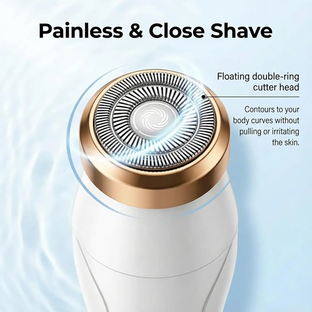 3‑in‑1 Women Electric Hair Remover Facial Body Hair Trimmer Painless Shaver for Nose Eyebrow Leg Armpit Bikini Line USB Charging