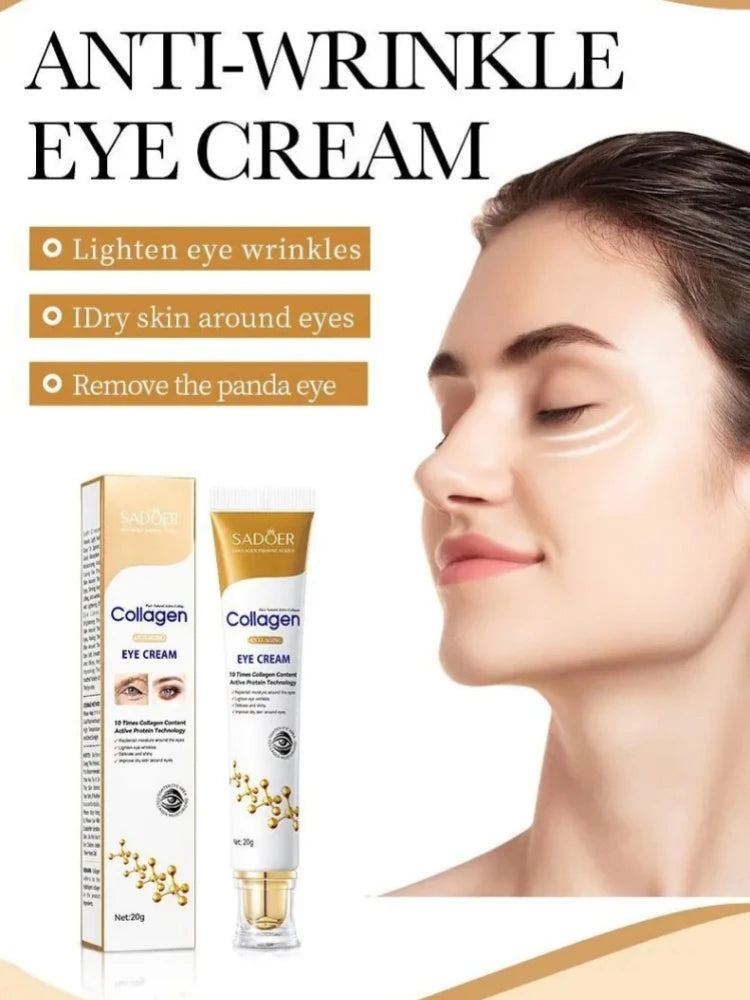20g Collagen Eye Cream, Moisturizing, Firming, Beautifying, Eye Care Product, Suitable for Women's Daily Eye Care, Makes Skin Look Younger