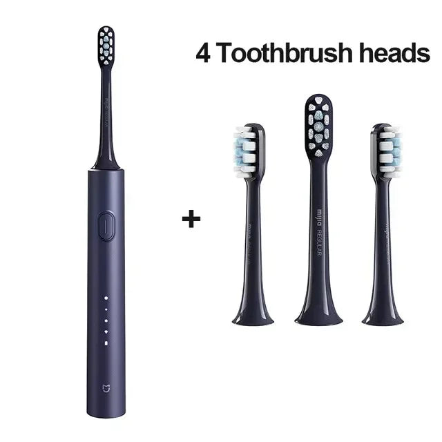 Mijia Sonic Electric Toothbrush T302 3colors 4 Brush Heads IPX8 Water Proof 360° Wireless Charging 4 Modes Cleaning Teeth