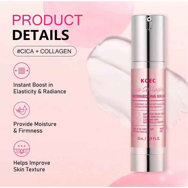 Spicule Microneedling Serum,Pore Exfoliation,Centella Asiatica Propolis Aloe Extract Moisturizing Booster,Korean Glass Skin Care