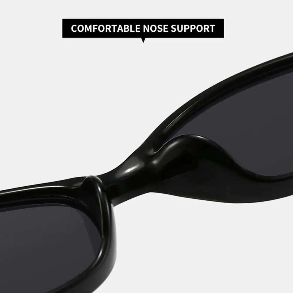 Vintage Cat Eye Oval Sunglasses Lightweight Trendy 90s Sunnies UV protection Sun Glasses for Women & Men