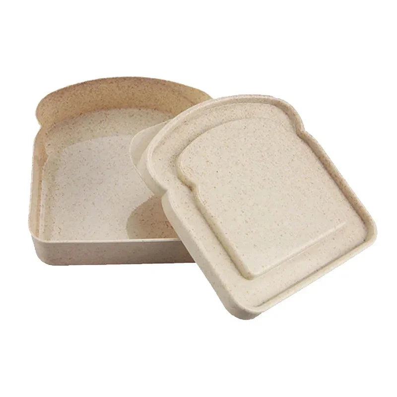 1/4PCS Sandwich Containers Lunch Box Toast Storage Box With Lid Eco-Friendly Lunch Food Container Microwavable Picnic Student