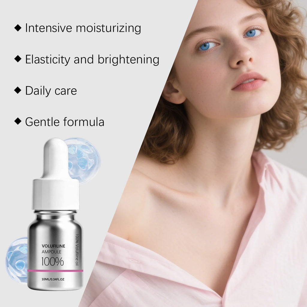 Volufilin 100% Facial Ampoule Serum,Pure Volufiline Plumping,Improve Depressions&Facial Reshaping,Hydrolyzed Collagen Elastic Lifting&Deep Hydrating Glow Moisture,Versatile Multi Zone Application&Concentrated Ampoule Formula,