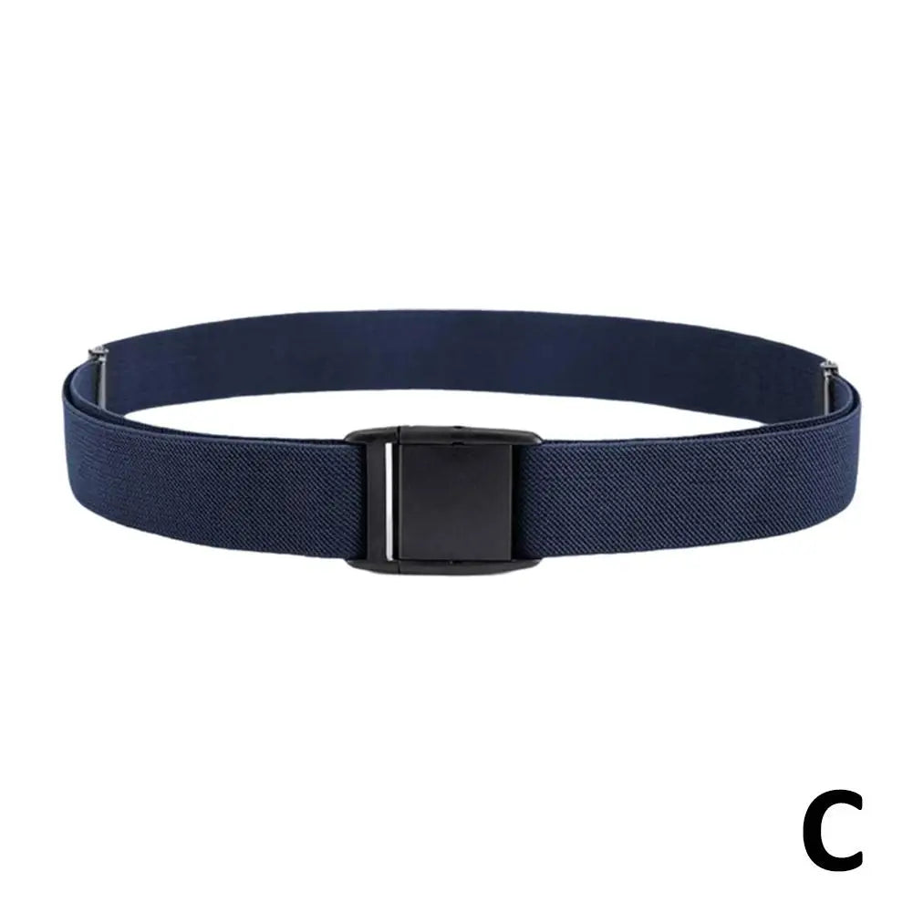 Unisex Invisible Elastic Stretch Belt No Show Flat Buckle Waistband for Jeans Dresses Men Women Adjustable Comfort Casual Belts