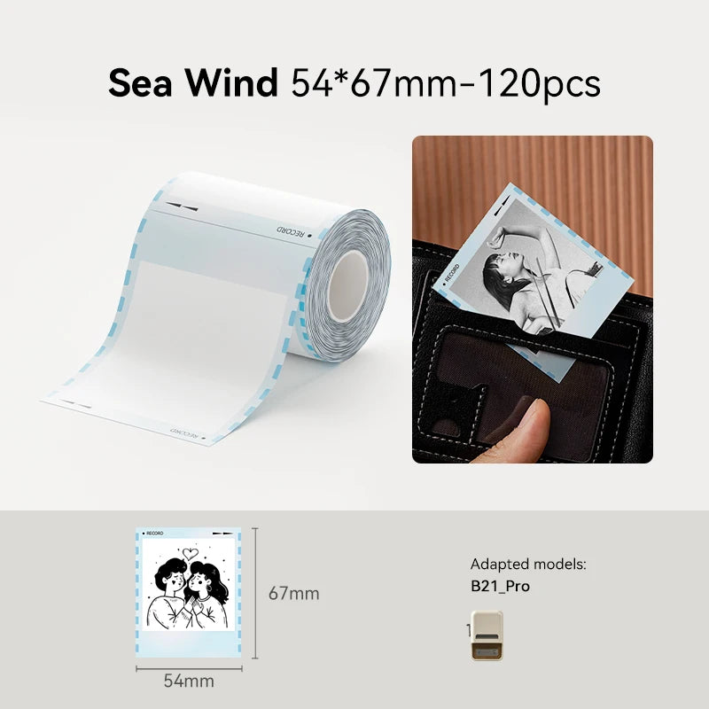 300dpi Portable Niimbot B1 PRO Wireless Label Printer Adhesive Sticker Labeling Machine DIY 20-50mm Labels Maker for Office Home