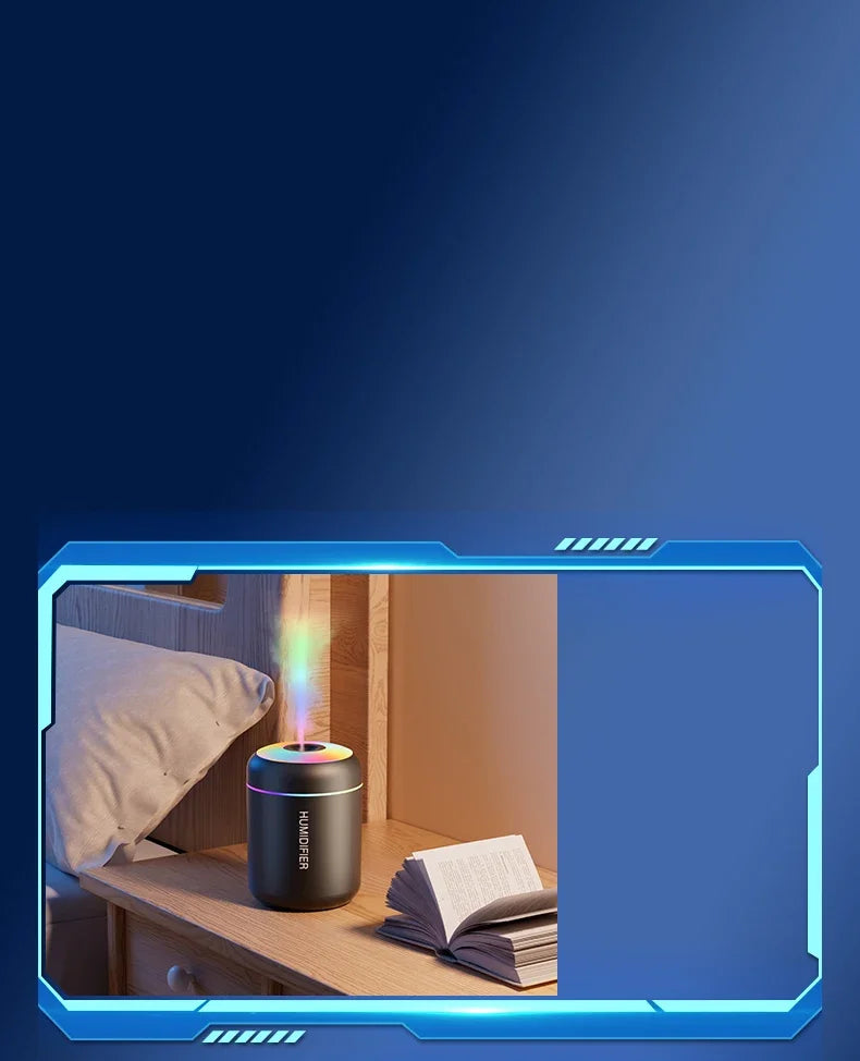 Mini Air Humidifier USB Electric 180ML Aroma Diffuser Essential Oil Purifier Aromatherapy Mist Maker Lights For Car Home Bedroom