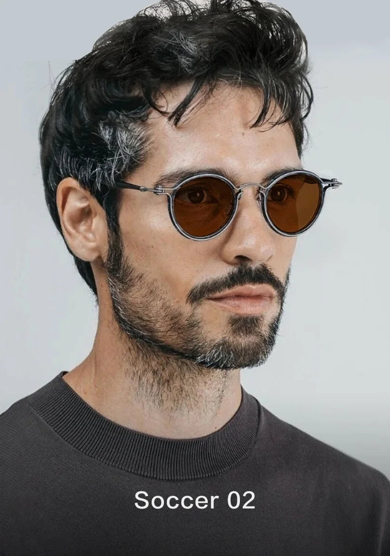 Polarized Sunglasses Men UV400 Protective Driving Spectacles Handmade Titanium Acetate Sun Glasses Photochromic Outdoor Eyewear