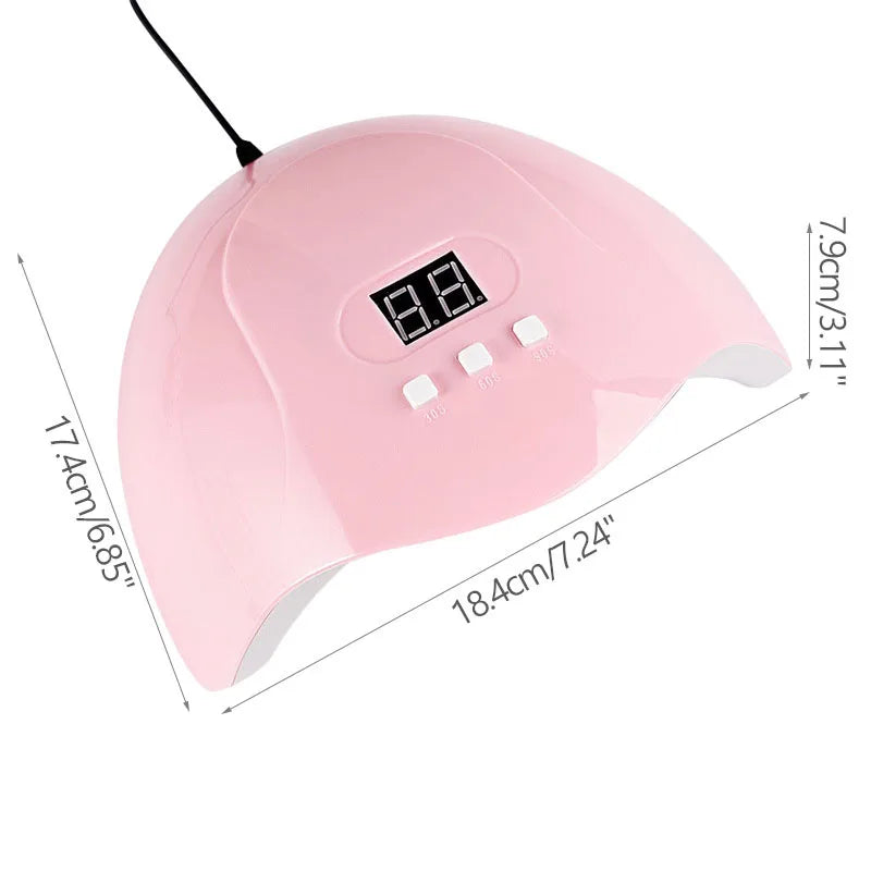 LED UV Gel Nail Lamp with 3 Timer Presets Auto Sensor Gel Polish Nail Dryer Curing Lamps for Manicure Home and Salon