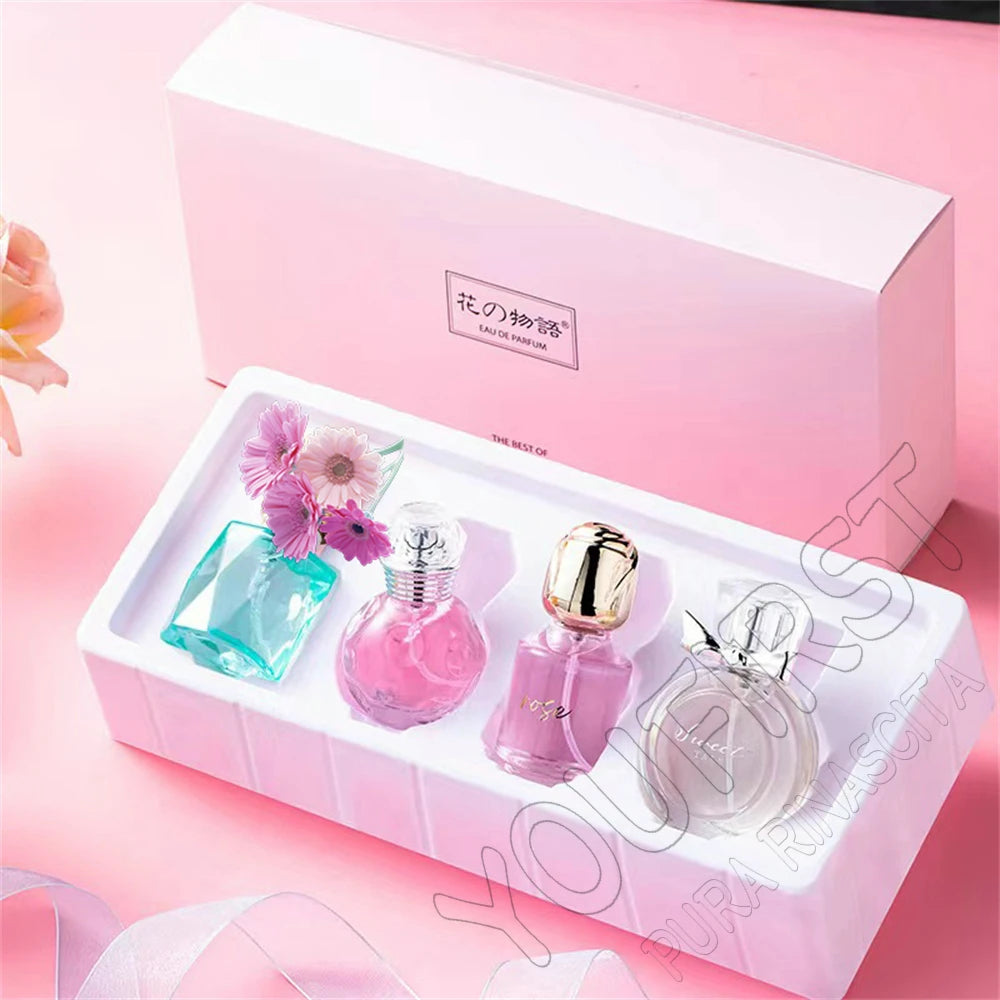 Original Brand Perfume Women Eau De Parfum Femme 100ml Importados Perfumes And Colognes Floral Scent Spray Gift Box 4Pcs Set