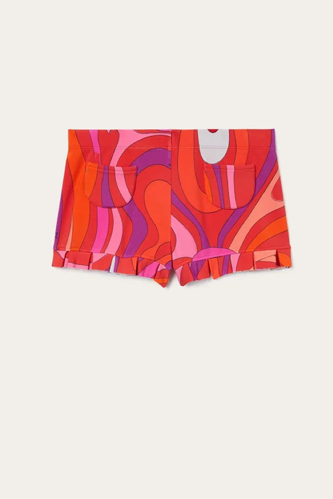 2026 New Summer Women's Print Halter Backless Lace Up Tank Top & High Waist Irregular Shorts Set, Casual Beach Vacation Outfits