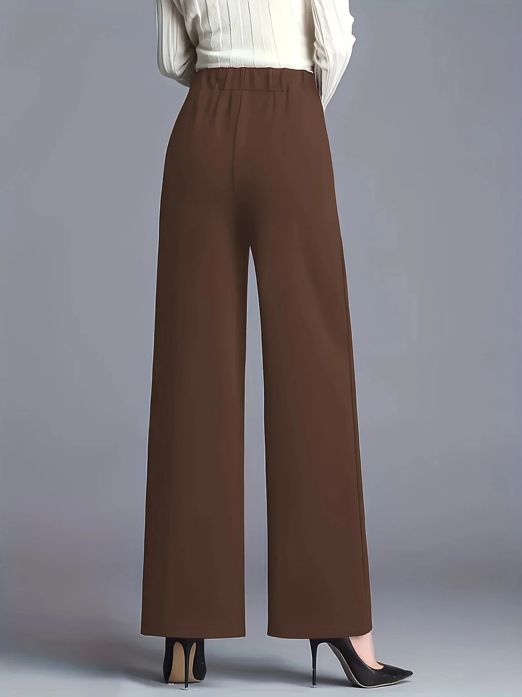 Women High Waist Draped Wide Leg Suit Pants Loose Slimming Straight Casual Versatile Trousers Multiple Colors Daily Commuter
