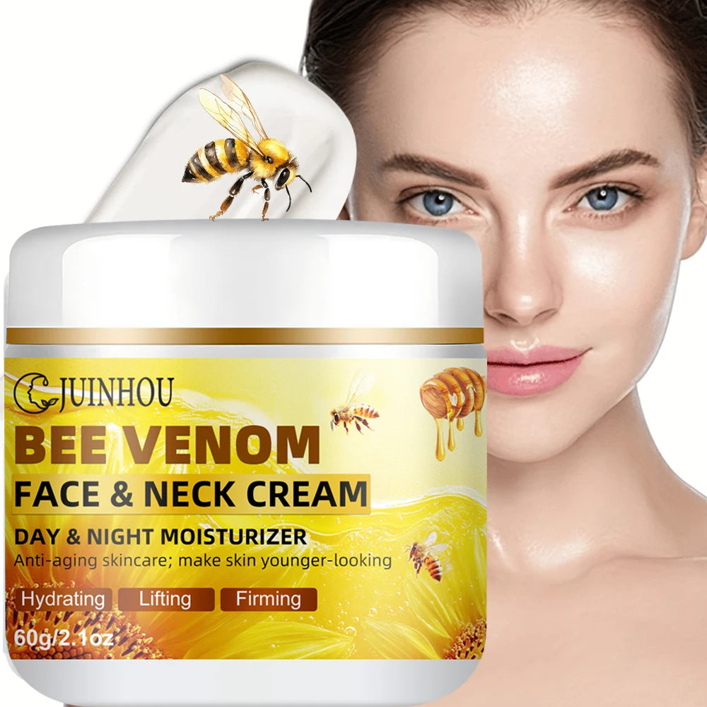 JUINHOUBee Venom Face Cream Lmproves Skin Texture and Soothes Skin Lighten Dark Spots Deep Hydration Suitable for All Skin Types