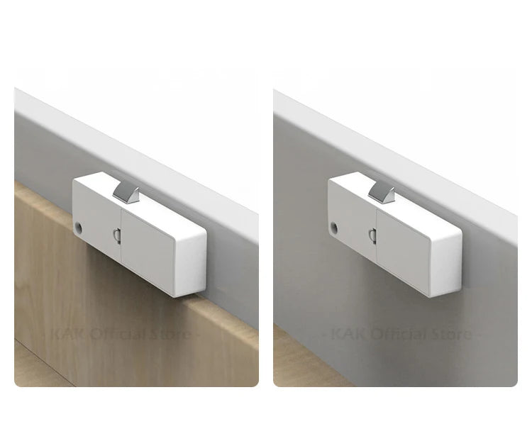 KAK Biometric Fingerprint Lock White Anti-theft Smart Drawer Lock 30x30mm Keyless Fingerprint Security Furniture Door Lock