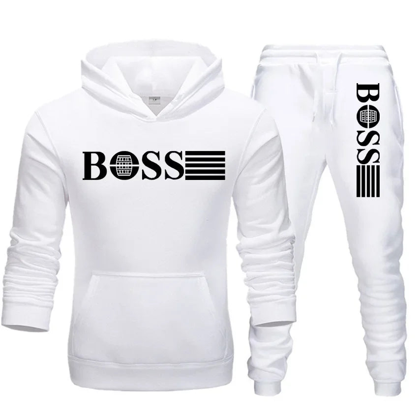 Autumn and winter two-piece sportswear, men and women's casual sportswear, with fashionable hoodie.