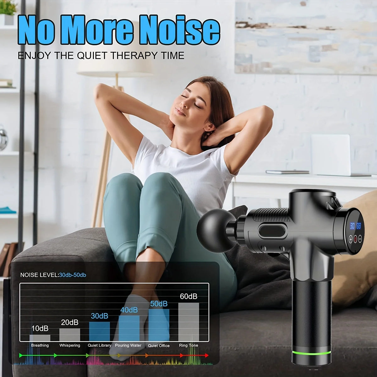 30-Level Massage Gun – Portable Percussion Massager