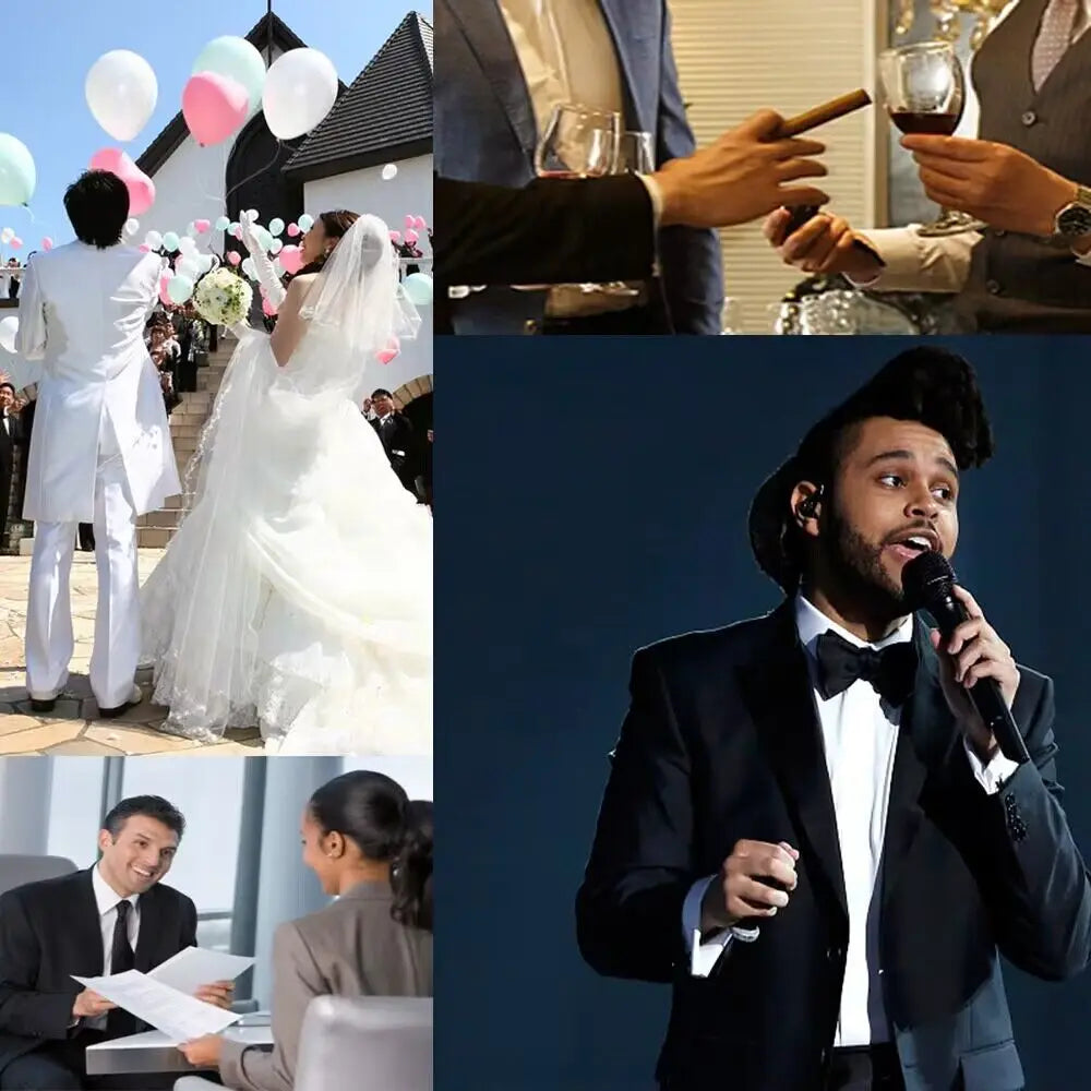 2PCS Blazer Pants Fashion Solid Color Mens Office Business Double breasted Suit Groom Wedding Dress Host Groom Dress Host Tuxedo