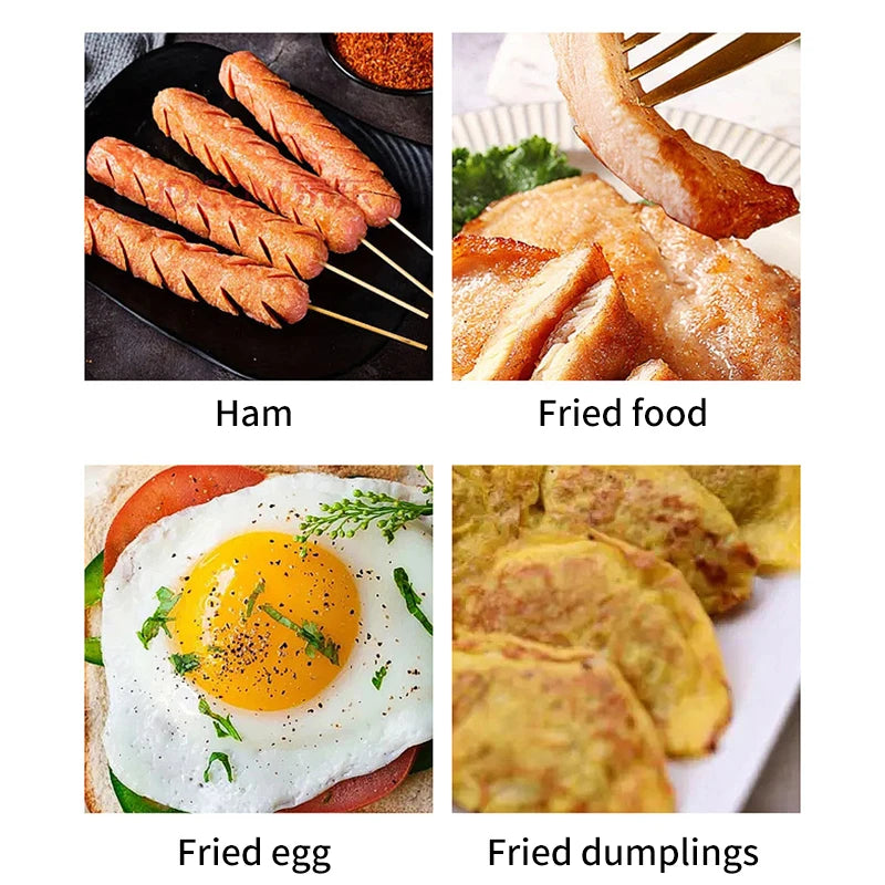 Mini Frying Pan Stainless Steel Prevent Stick Induction Pot Round Breakfast Small Fry Egg Pan With Long Handle Kitchen Gadgets