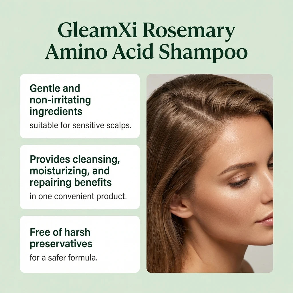 Rosemary Amino Acid Nourishing Shampoo - Refreshing, Silky Hair Care for Smooth and Lustrous Hair