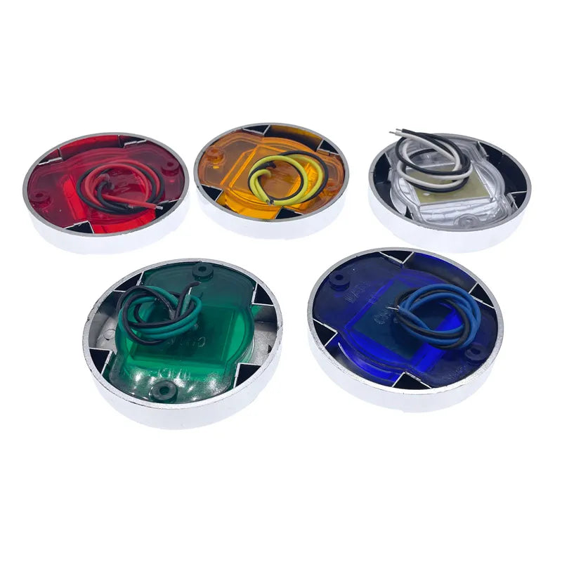 1Pcs DC12V/24V Marine Boat Transom LED Stern Light Round Cold White LED Tail Lamp Yacht Accessory Blue/White/Yellow/Green/Red