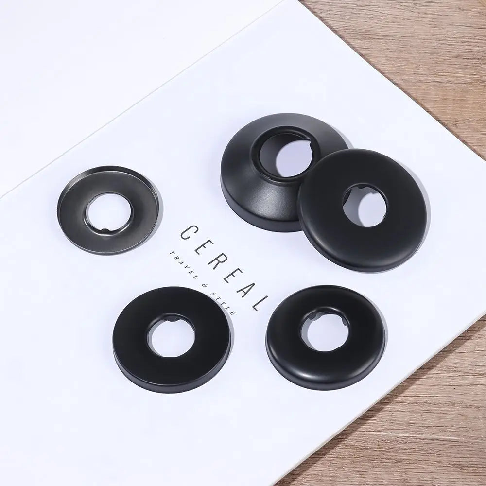 Black Stainless Steel Shower Arm Flange Replacement Wall Split Flange Faucet Decorative Cover Kitchen Bathroom Accessories