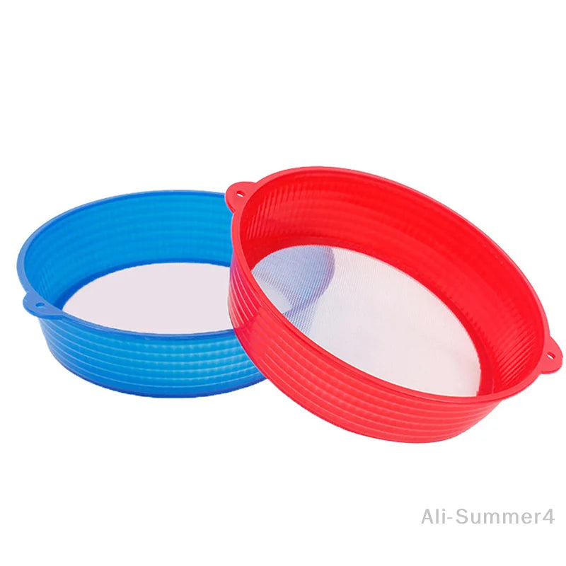 Kitchen Gadgets New Handheld 19cm Round Shape Plastic Flour Sifter Strainer