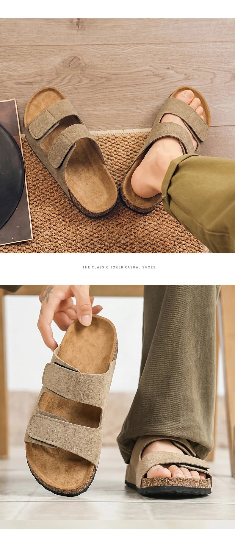 Men's one strap slip on casual slippers summer new breathable lightweight anti-slip comfort beach shoes outdoor walking slippers