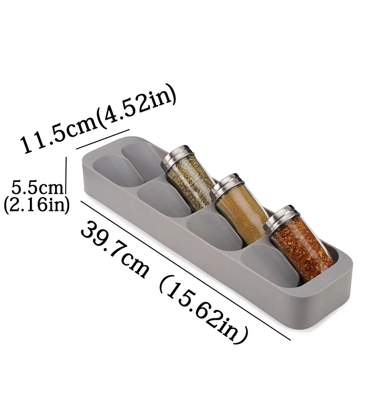 Kitchen Cutlery Organizer Knife Storage Spoon Forks Compartment Tableware Organizer Spice Bottle Storage Box