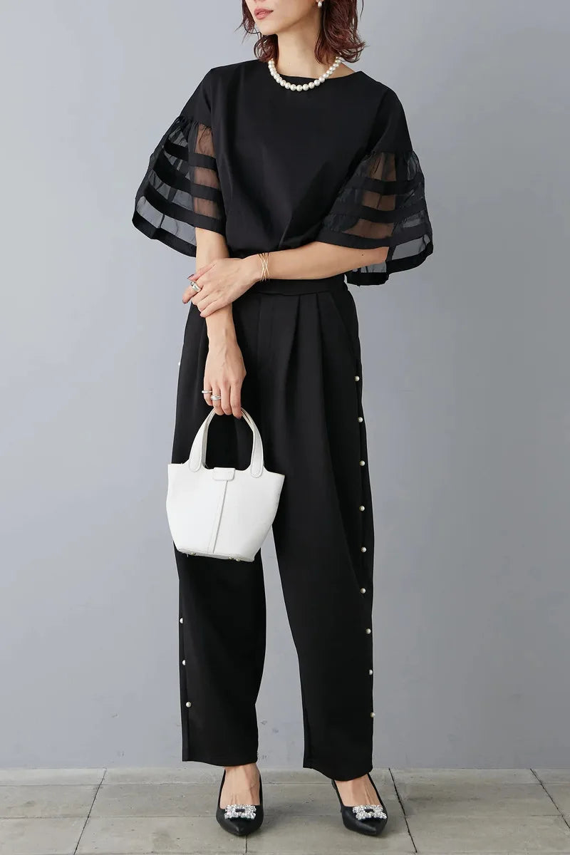 Flare Sleeve Shirts & Blouses Fashion Loose 2026 Woman Blusas New Arrivals Camisas Japan Korean Ropa Mujer Summer Tops