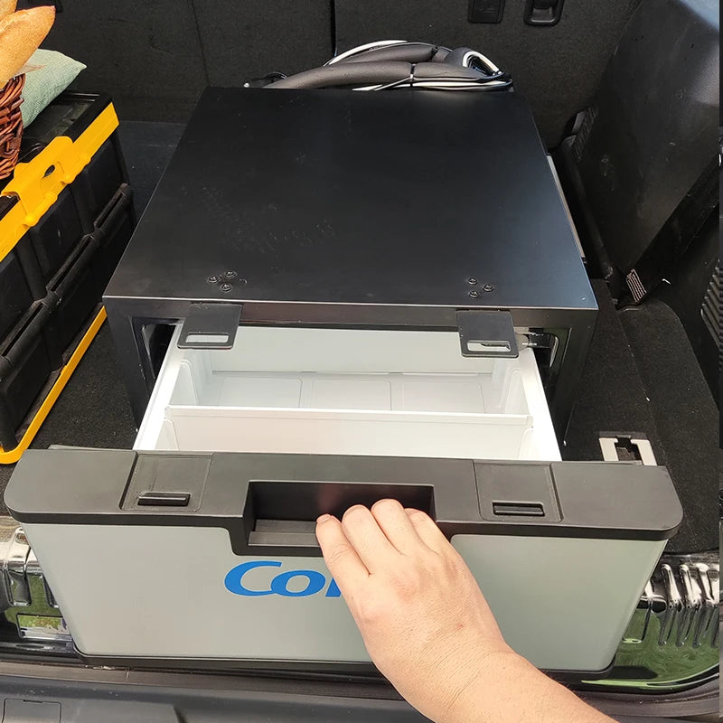 Applicable to 12V 24V New Design Portable Outdoor Using 23L Drawer Car Refrigerator Fridge for Caravan