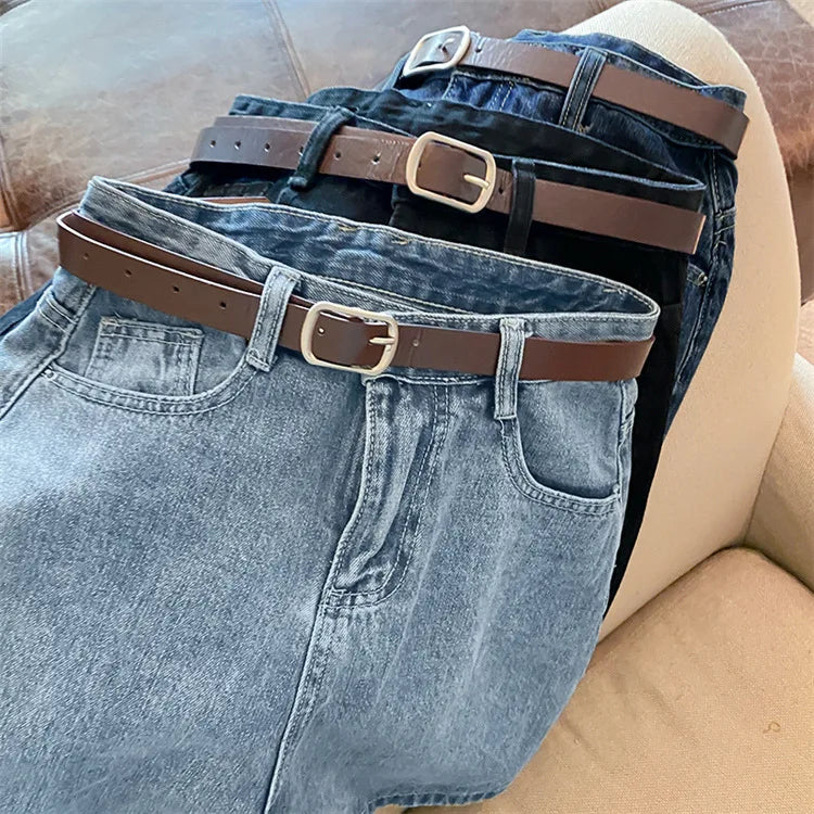 New Women Summer Denim Shorts Casual A Line Hot Pants Casual Trend Denim Shorts High Waist Simple Loose Wide Leg Denim Pants