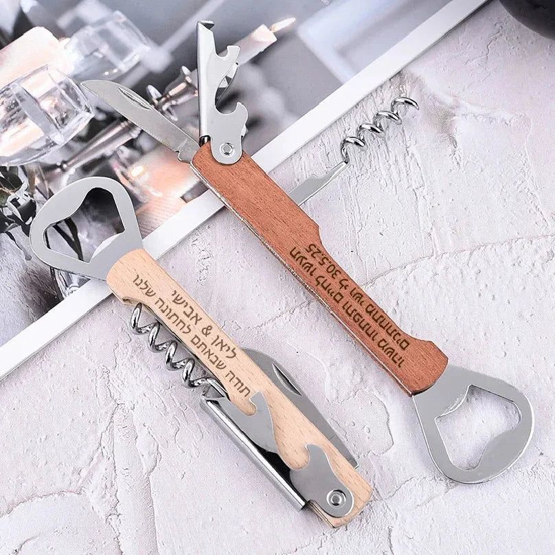 Personalized Wine Opener Corkscrew Groomsman Gifts Multifunction Bottle Opener Father's Day Gifts Wedding Gift