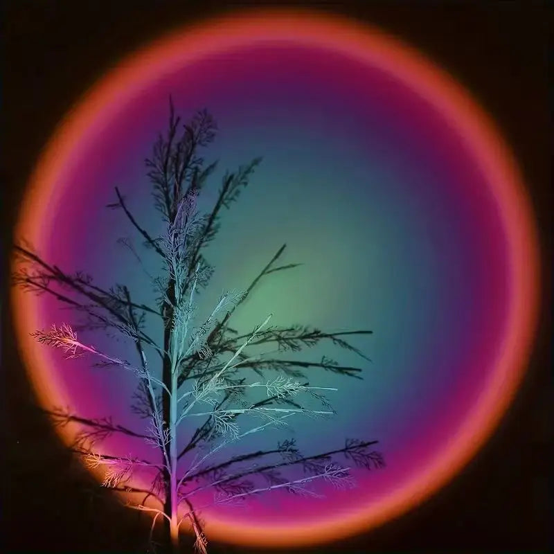 LED Rainbow Sunset Projection Lamp Atmosphere Night Light Photography Fill Light Artifact Creative Room Decoration Gift