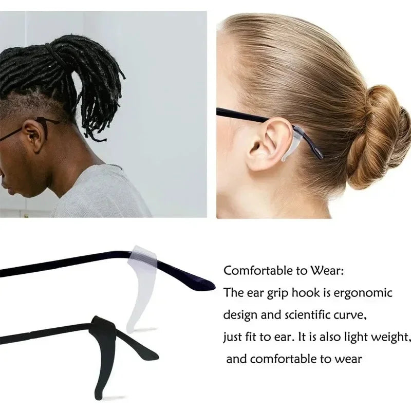 Silicone Ear Hook Anti-slip Glasses Leg Ear Sleeve Bracket Fastener Sunglasses Accessories Grip Anti-fall Eyewear Holder