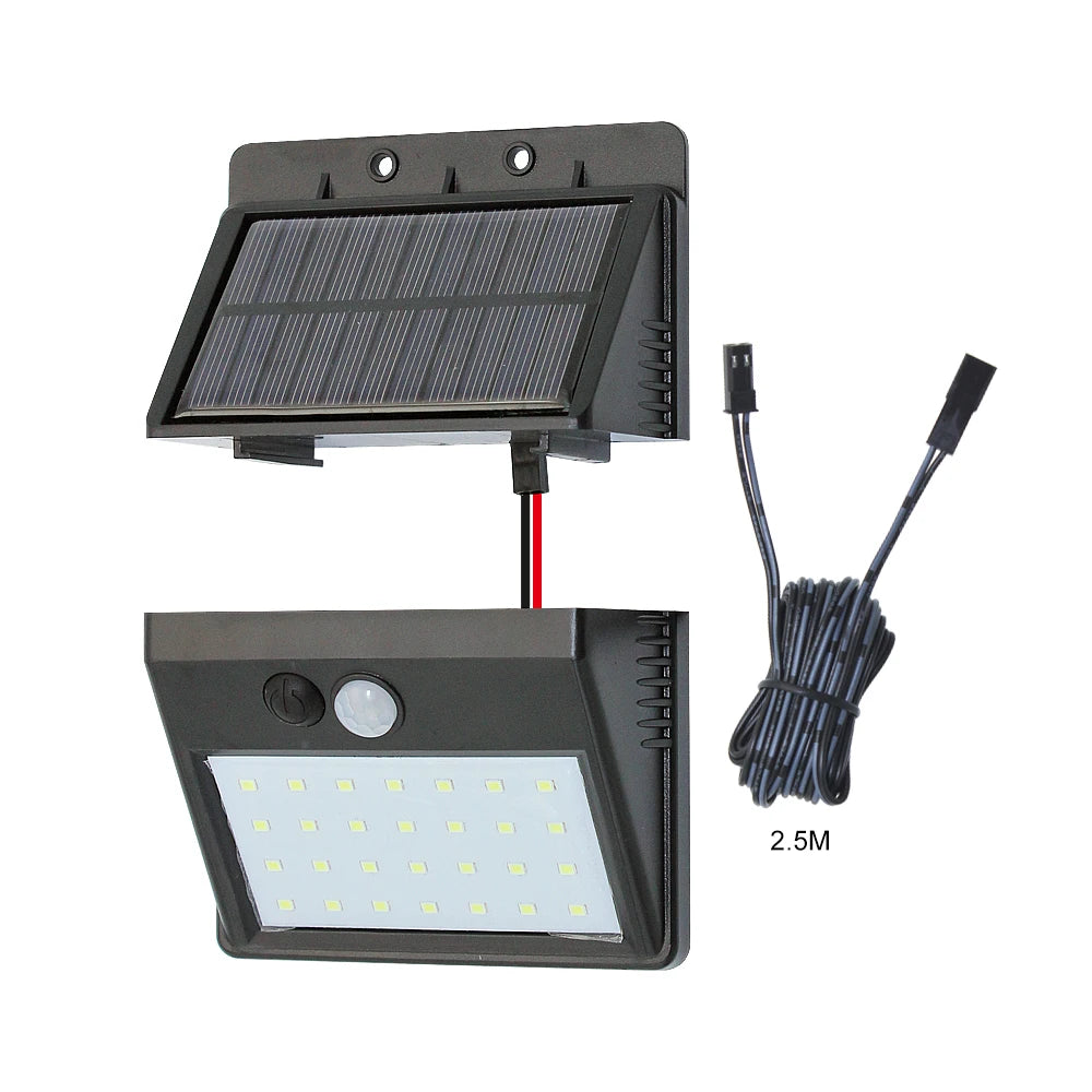Solar LED Light Outdoor Waterproof PIR Motion Sensor Wall Lamp For Garden Fence Patio Sconce Emergency Lighting
