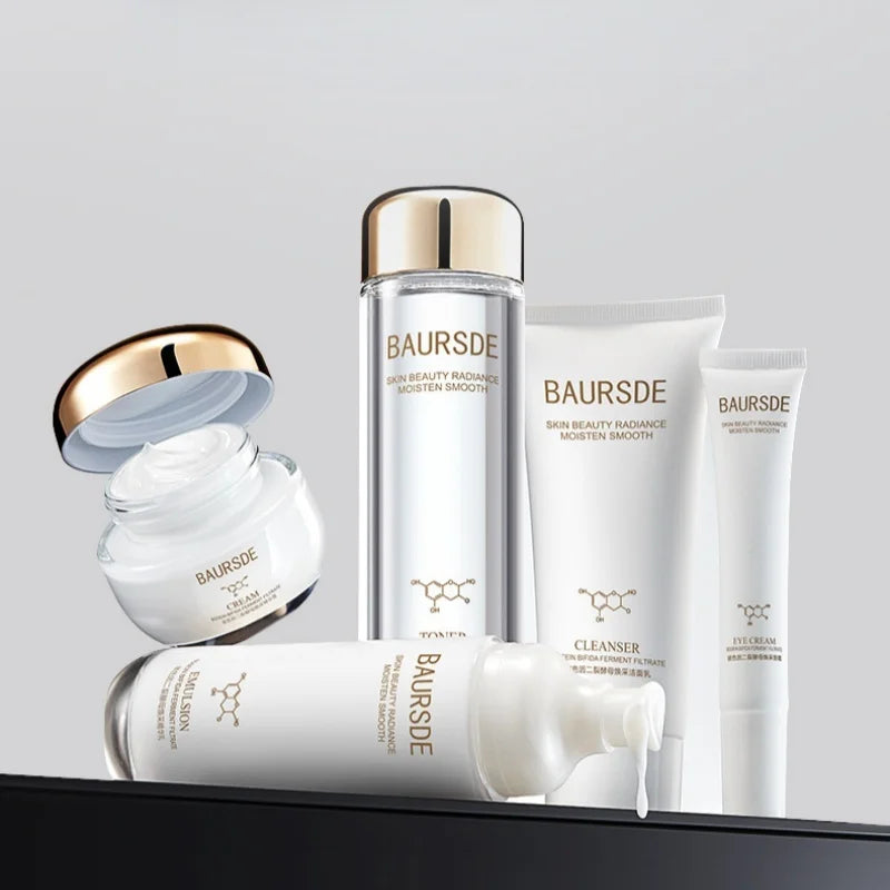 Bosein Retinol Skincare Five-Piece Set, Including Cleansing Balm, Essence Water, Eye Cream, Essence Lotion, and Essence Cream, Contains Skin-Friendly Ingredients Such as Bosein, Niacinamide, Centella Asiatica Extract, with a