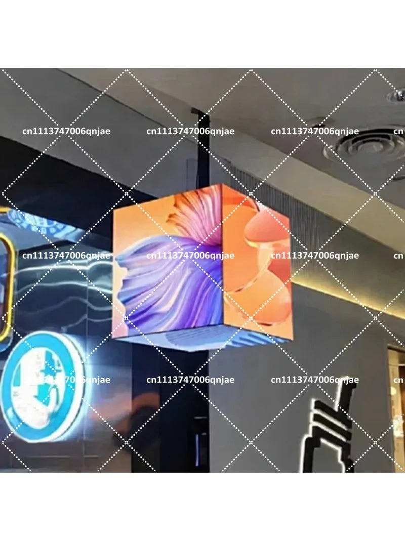 P3mm 5-Sided LED Cube Screen Full Color Video Display High Brightness Digital Signage for Advertising