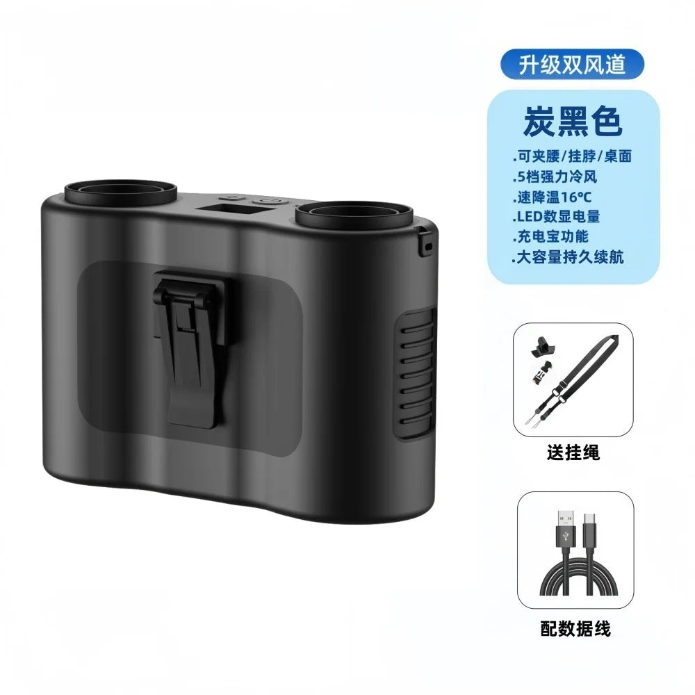 2026 New Upgrade 42H Portable Waist Fan, 28000mAh Rechargeable Wearable Belt Fans, 16000 RPM Cooling Neck Body Powerful Shirt