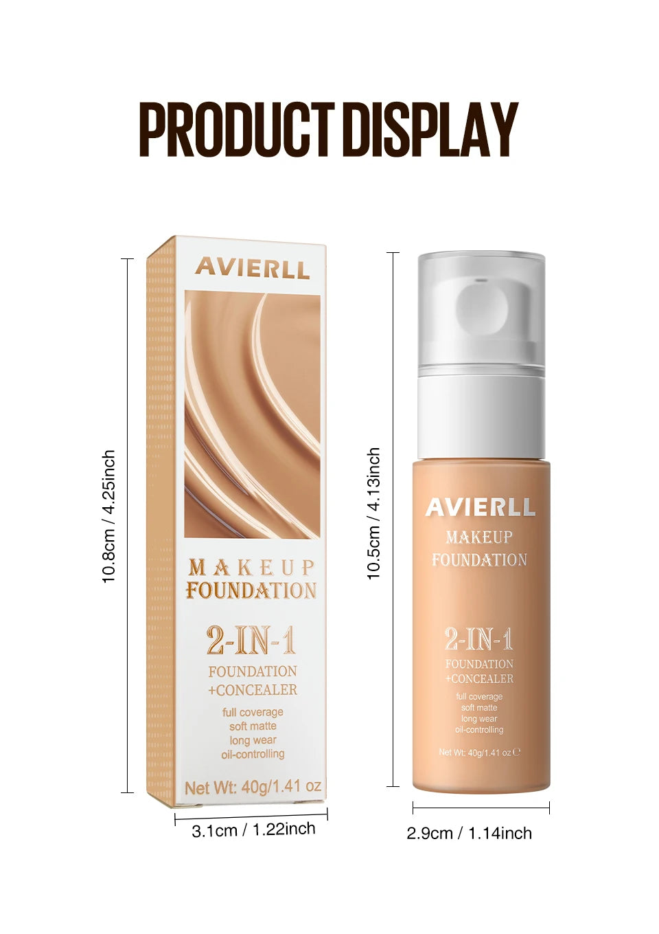 Moisturizing Foundation, Concealer, Waterproof Face Makeup Base, Suitable for Women's Makeup, Halloween Gift