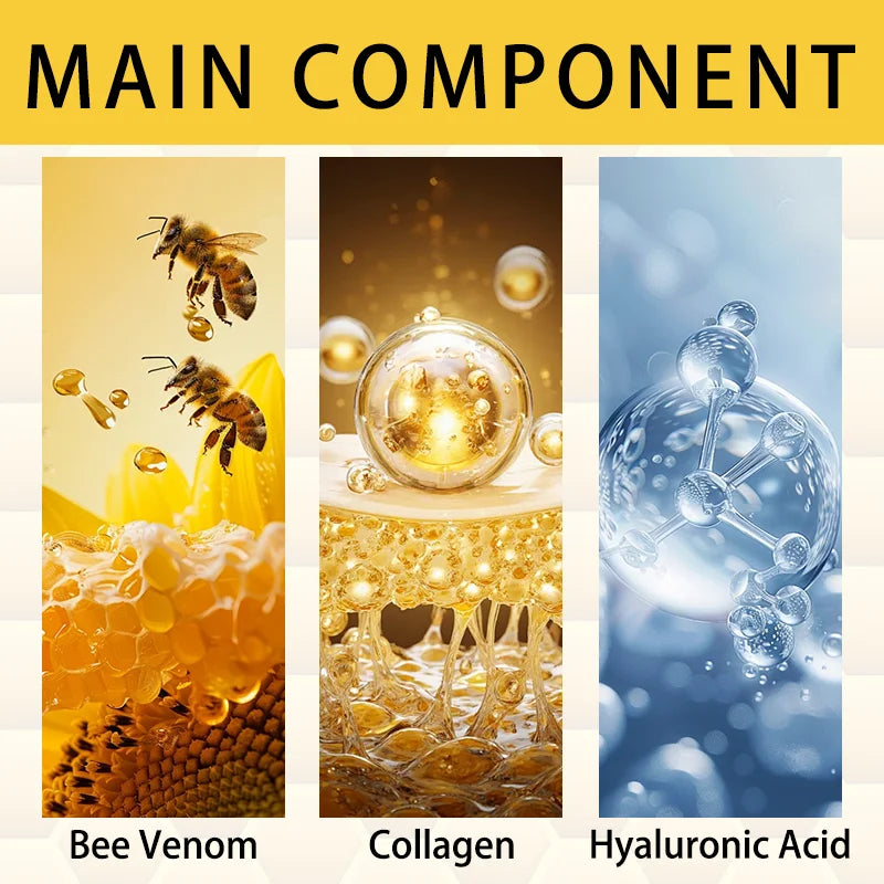 60g Bee Venom Face Tightening Cream With Collagen Vitamin E Hyaluronic Acid Hypoallergenic Deep Moisturizer For All Skin Types