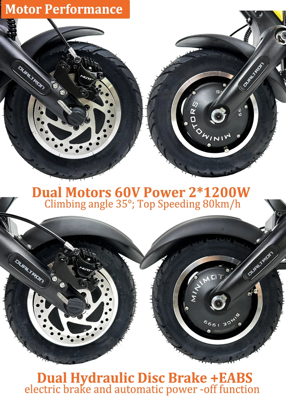 Official Dualtron Victor Limited 60V 35Ah EY4 Display 1300W*2 Dual Motor Top Speed 85km/h Dualtron Victor LTD Scooter