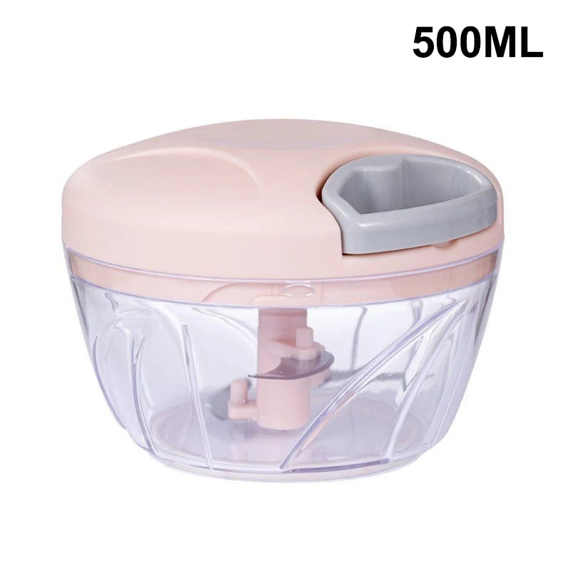 1PCS 500/900ML Manual Meat Mincer Garlic Chopper Rotate Garlic Press Crusher Vegetable Onion Cutter