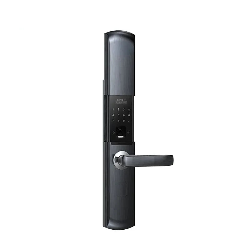 Black fingerprint smart lock keyless electronic dual-sensor smart digital handle door lock