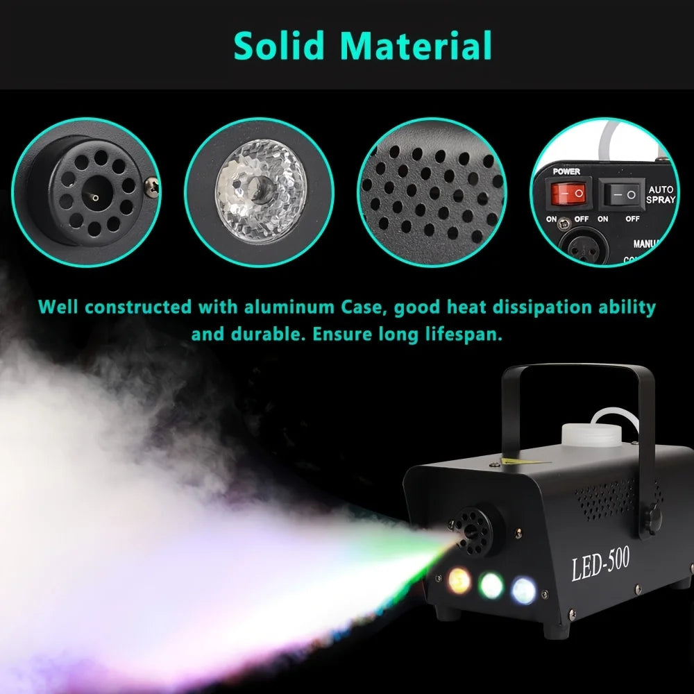 Smoke Machine, Professional Stage Fog Machine with Auto‑Spray Function, Perfect for Christmas, New Year's Day, Parties, DJ Shows & Weddings, 110V Power Supply
